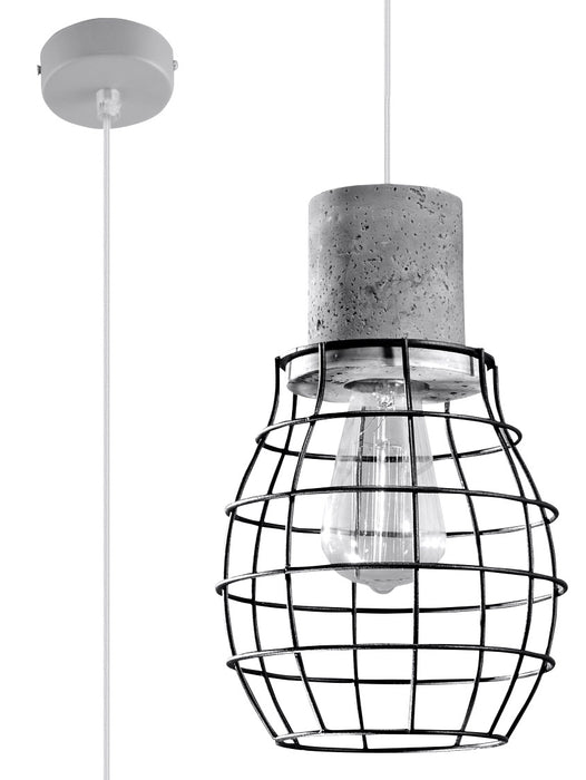 Pendant lamp QUBIC grey
