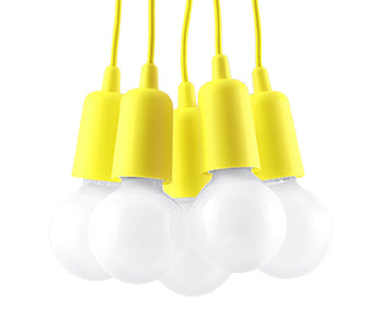 Pendant lamp EDISON orange