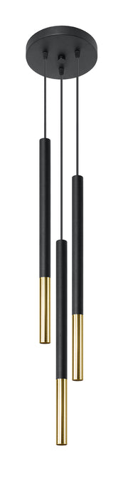 Pendant lamp MOZAICA 3L black/copper