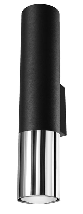 Pendant lamp LOOPEZ 1 black/chrome