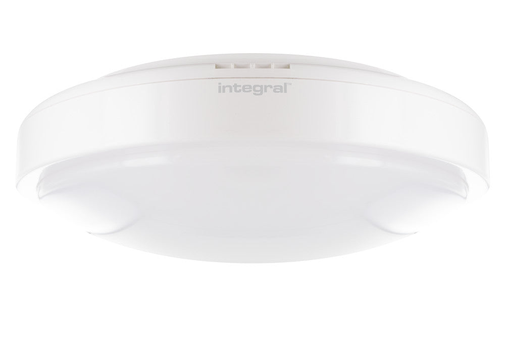 TOUGH SHELL BULKHEAD 300MM DIA IP44 1350LM 18W 4000K IK09 200 BEAM NON-DIMM 75LM/W INTEGRAL