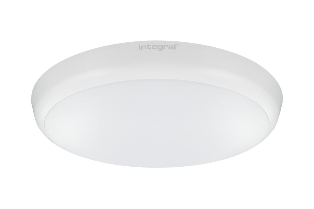 SLIMLINE CEILING/WALL LIGHT EMERGENCY 3HR AND MICROWAVE SENSOR 250MM DIA IP54 1056LM 12W 4000K IK10 120 BEAM NON-DIMM WHITE 88LM/W INTEGRAL