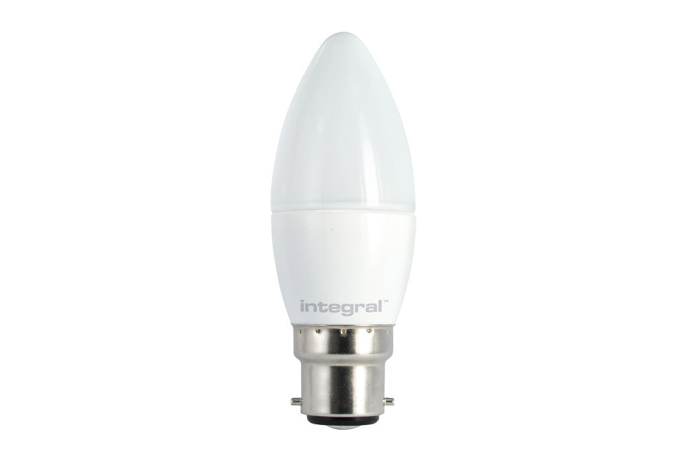 CANDLE BULB B22 500LM 5.6W 5000K DIMMABLE 240 BEAM FROSTED INTEGRAL
