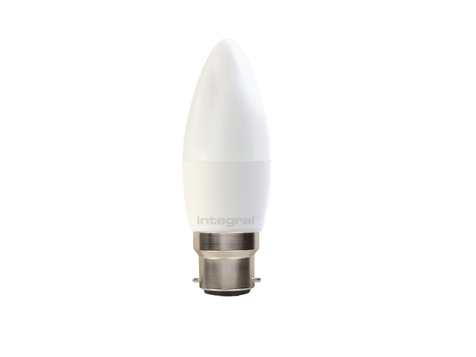 WARMTONE CANDLE BULB B22 470LM 6W 1800-2700K DIMMABLE 220 BEAM FROSTED INTEGRAL