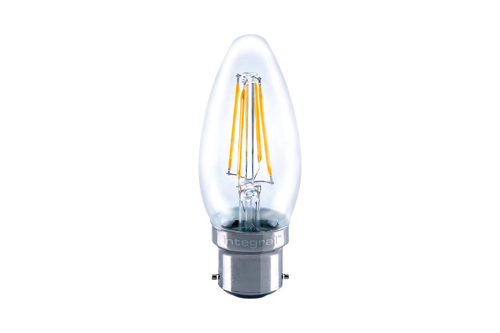 OMNI FILAMENT CANDLE BULB B22 470LM 4W 2700K NON-DIMM 300 BEAM CLEAR INTEGRAL