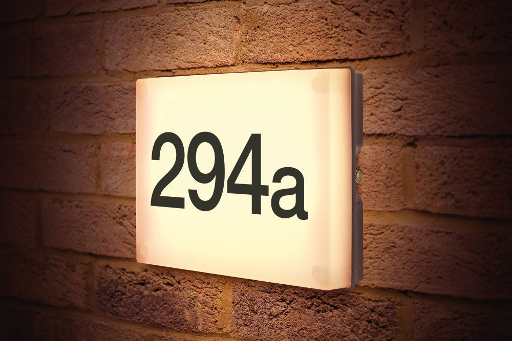 OUTDOOR DECORATIVE WALL LIGHT NIGHTSIGN IP54 525LM 6W 3000K OMNI DIRECTIONAL DARK GREY INTEGRAL