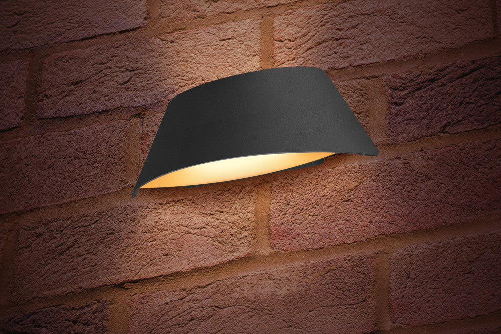 OUTDOOR DECORATIVE WALL LIGHT VISTALUX IP65 400LM 9W 3000K UP/DOWN LIGHT DARK GREY INTEGRAL