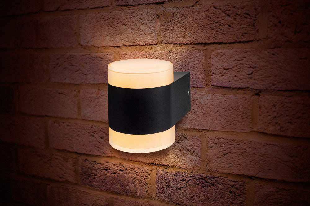 OUTDOOR DECORATIVE WALL LIGHT LUMIDISC IP54 350LM 8.4W 3000K UP/DOWN LIGHT NON-DIMM INTEGRAL
