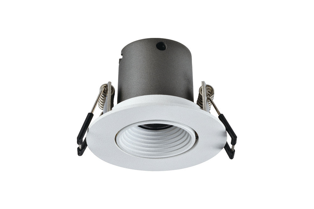 MINI TILTABLE DOWNLIGHT 50MM CUTOUT 3.3W 155LM 47LM/W 3000K 15 BEAM NON-DIM FINISH-F WHITE INTEGRAL