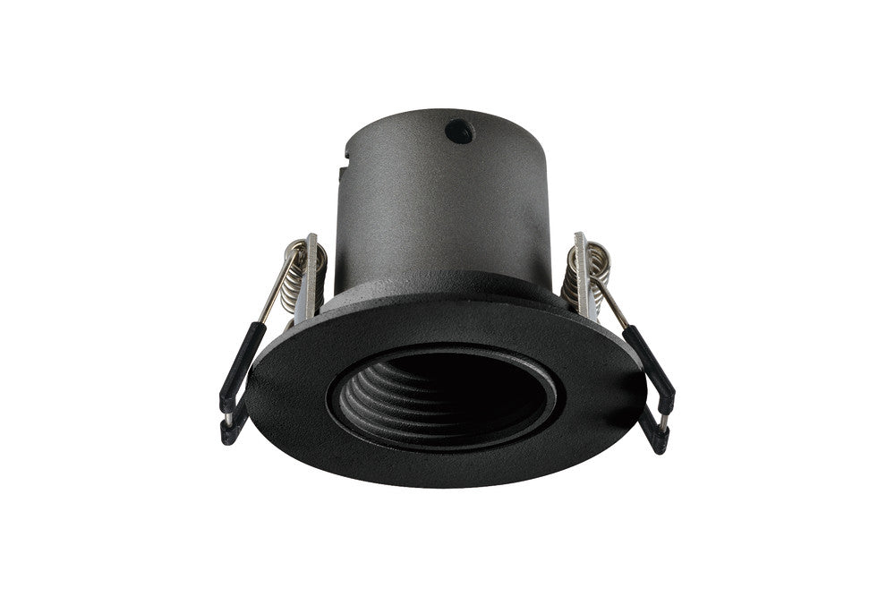 MINI TILTABLE DOWNLIGHT 50MM CUTOUT 3.3W 155LM 47LM/W 3000K 15 BEAM NON-DIM FINISH-F BLACK INTEGRAL