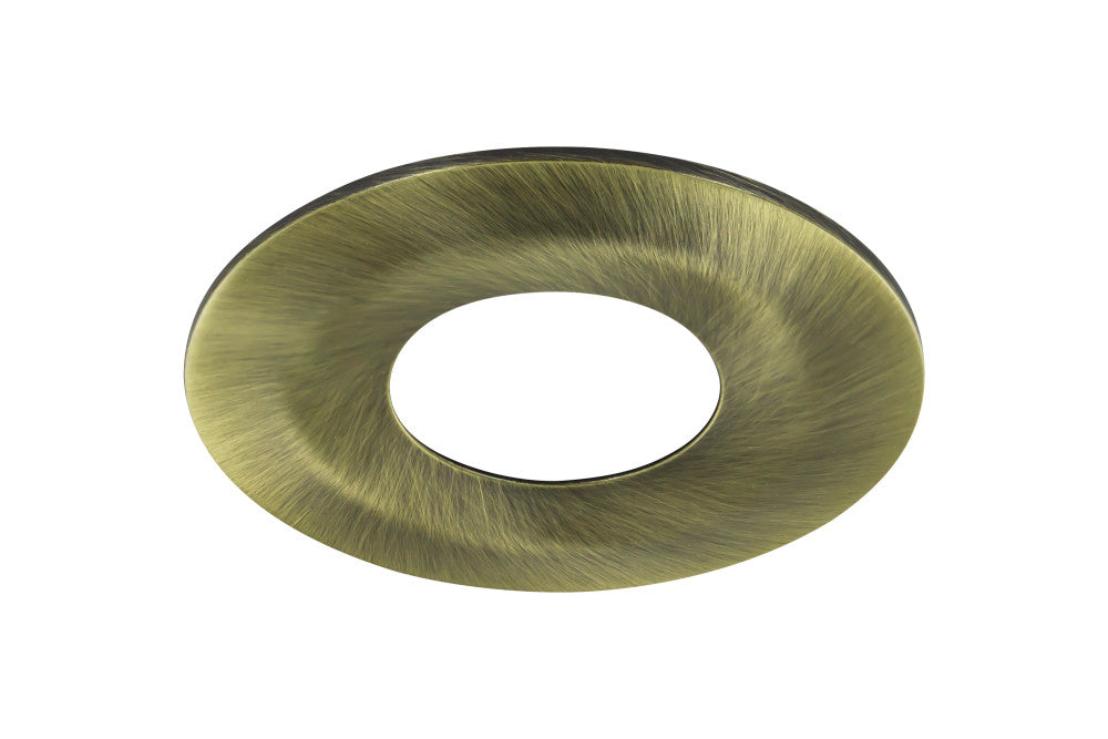 LOW-PROFILE FIRE RATED DOWNLIGHT ANTIQUE BRASS BEZEL INTEGRAL