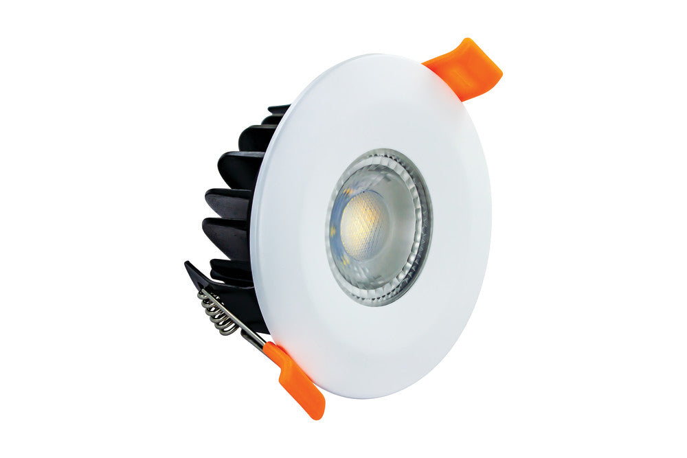 WARMTONE FIRE RATED DOWNLIGHT 70MM CUTOUT 450LM 6W 2200-3000k 38 BEAM DIMMABLE 75LM/W WHITE INTEGRAL