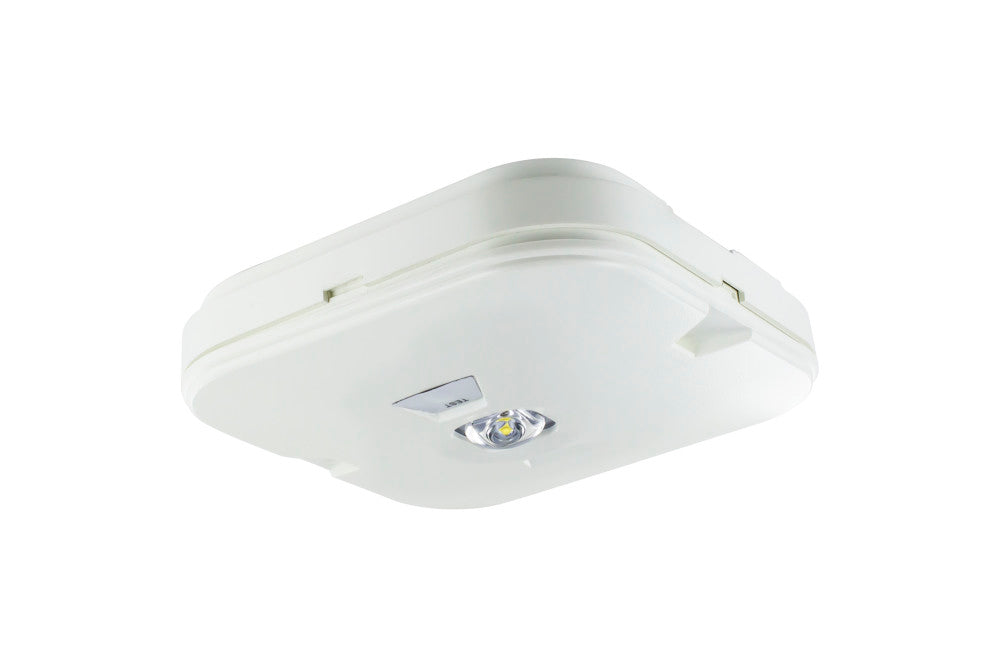 SURFACE EMERGENCY DOWNLIGHT IP44 130LM 1W 6000K 3HR NON-MAINTAINED OPEN AREA TEST BUTTON INTEGRAL