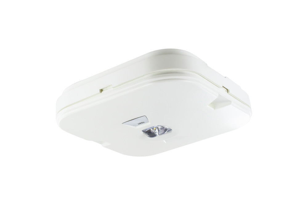 SURFACE EMERGENCY DOWNLIGHT IP44 130LM 1W 6000K 3HR NON-MAINTAINED CORRIDOR TEST BUTTON INTEGRAL