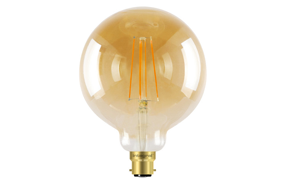 SUNSET GLOBE G125 B22 380LM 5W 1800K DIMMABLE 300 BEAM AMBER INTEGRAL