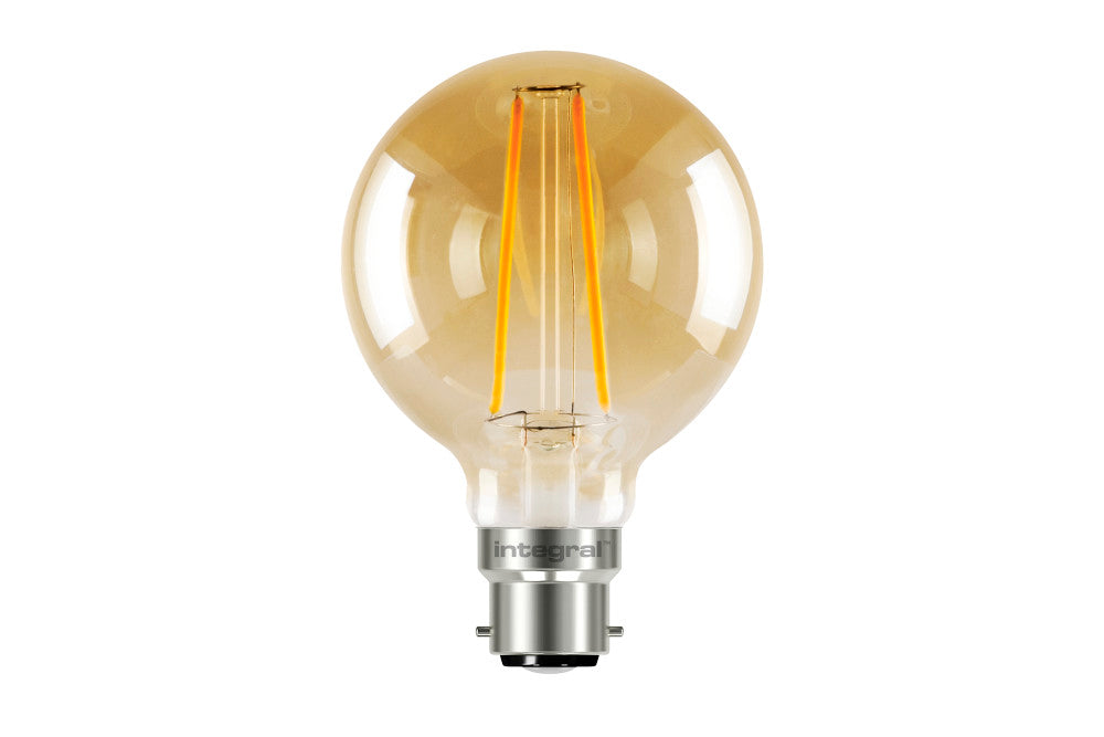 SUNSET GLOBE G80 B22 170LM 2.5W 1800K NON-DIMM 300 BEAM AMBER INTEGRAL