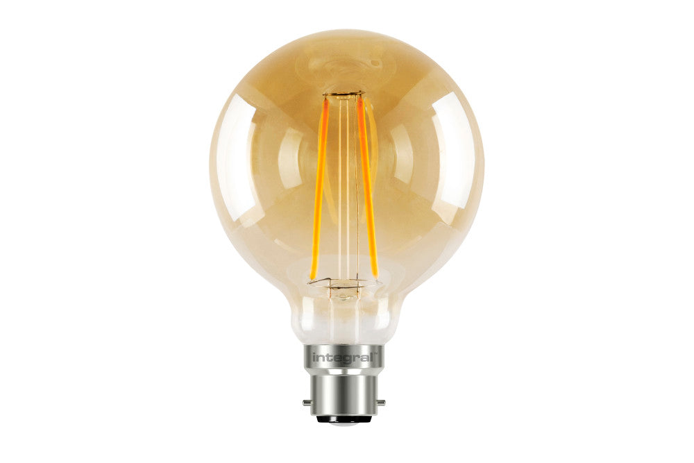 SUNSET GLOBE G95 B22 170LM 2.5W 1800K NON-DIMM 300 BEAM AMBER INTEGRAL