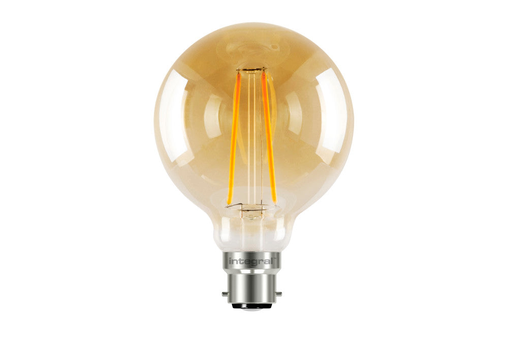 SUNSET GLOBE G125 B22 170LM 2.5W 1800K NON-DIMM 300 BEAM AMBER INTEGRAL
