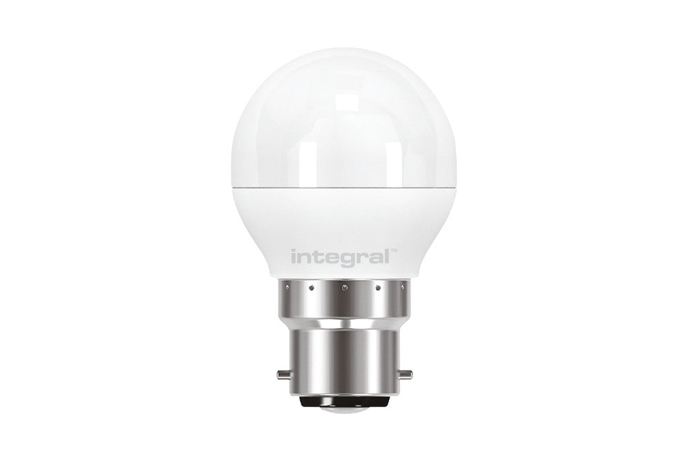 GOLF BALL BULB B22 470LM 6.2W 2700K DIMMABLE 240 BEAM FROSTED INTEGRAL