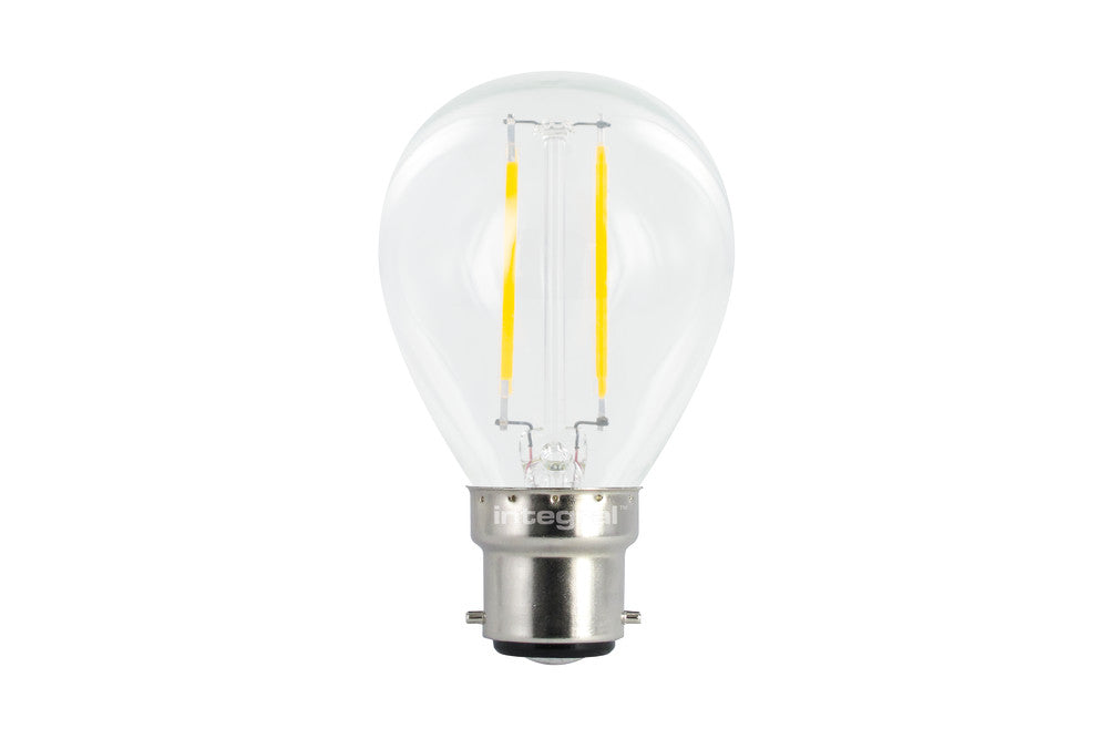 OMNI FILAMENT GOLF BALL BULB B22 250LM 2W 2700K NON-DIMM 320 BEAM CLEAR INTEGRAL