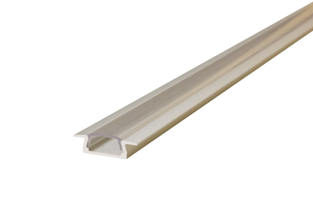 PROFILE ALUMINIUM RECESSED 1M CLEAR DIFFUSER FOR IP33 10MM WIDTH STRIP INTEGRAL