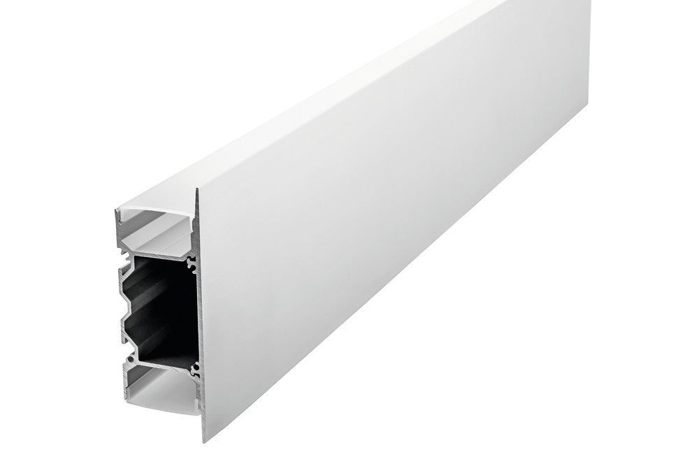 PROFILE ALUMINIUM SURFACE MOUNT 2M FROSTED DIFFUSER FOR IP67 12MM WIDTH STRIP INCLUDE 2 ENDCAPS AND 8 SCREWS INTEGRAL