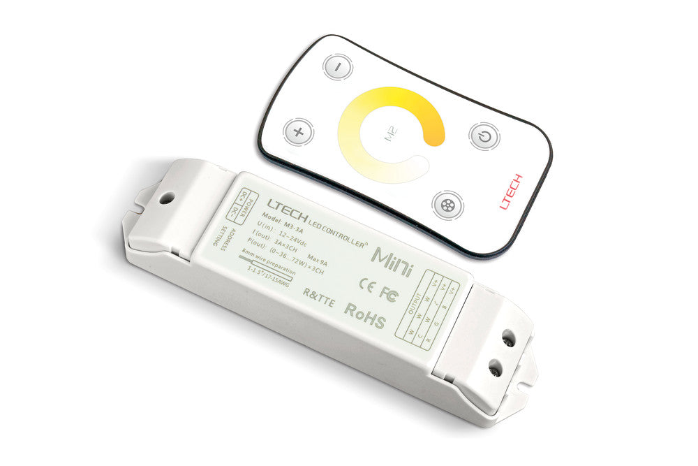 RF RECEIVER AND REMOTE TOUCH CCT CHANGE 12-24V CONSTANT VOLTAGE 108W(12V) AND 216W(24V) INTEGRAL