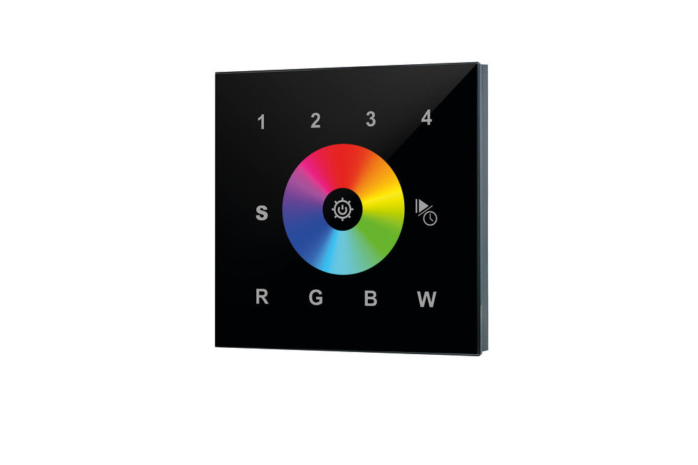 RF WALL MOUNT TOUCH RGBW 4 ZONE 100-240 AC INPUT BLACK INTEGRAL