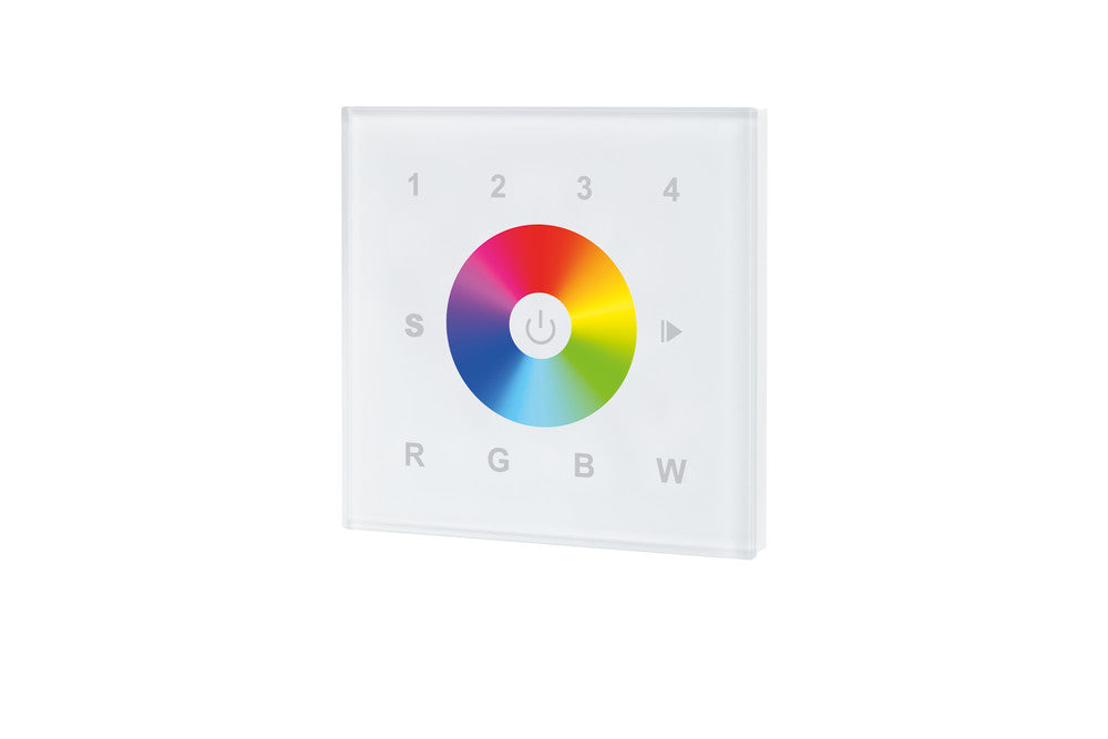 RF WALL MOUNT TOUCH RGBW 4 ZONE 100-240 AC INPUT WHITE INTEGRAL