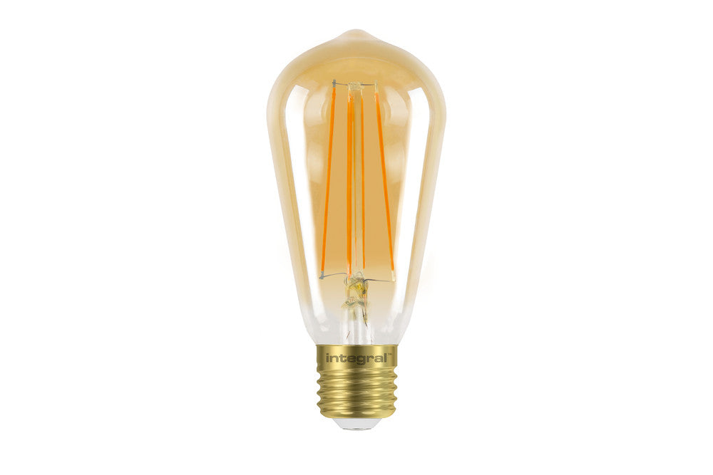 SUNSET ST64 BULB E27 380LM 5W 1800K DIMMABLE 300 BEAM AMBER INTEGRAL
