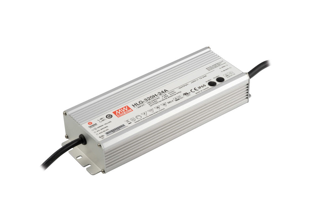 CONSTANT VOLTAGE DRIVER 320W 24VDC IP65 NON-DIMM 90-305V INPUT MEANWELL