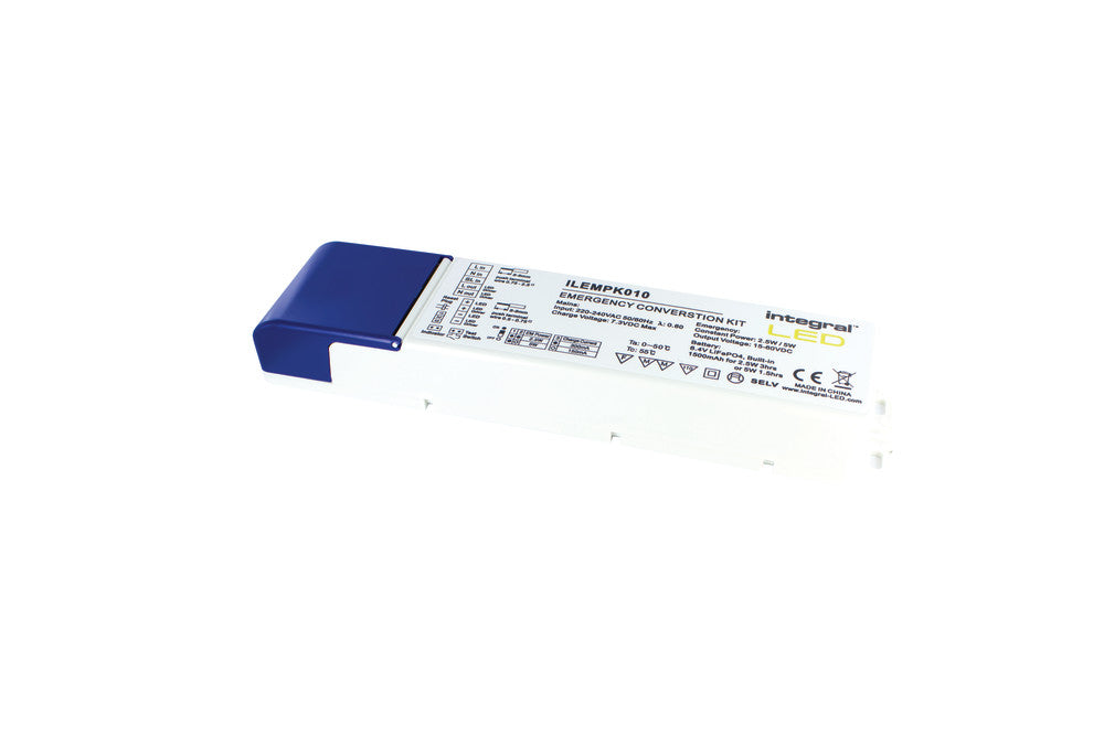 EMERGENCY CONVERSION KIT IP20 2.5-5W 15-60V 3HR WITH REMOTE LED INDICATOR AND TEST BUTTON INTEGRAL