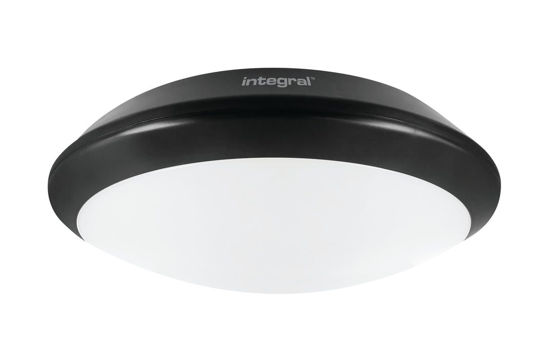 TOUGH SHELL+ BULKHEAD EMERGENCY 3HR 308MM DIA IP66 1400LM 15W 4000K IK10 110 BEAM NON-DIMM BLACK 93LM/W INTEGRAL