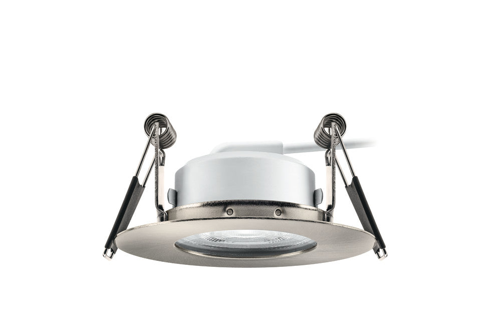 EVOFIRE+ FRDL 70MM CUTOUT IP65 390LM 3.8W 2700K 36 BEAM DIMMABLE 102LM/W SATIN NICKEL ROUND INTEGRAL
