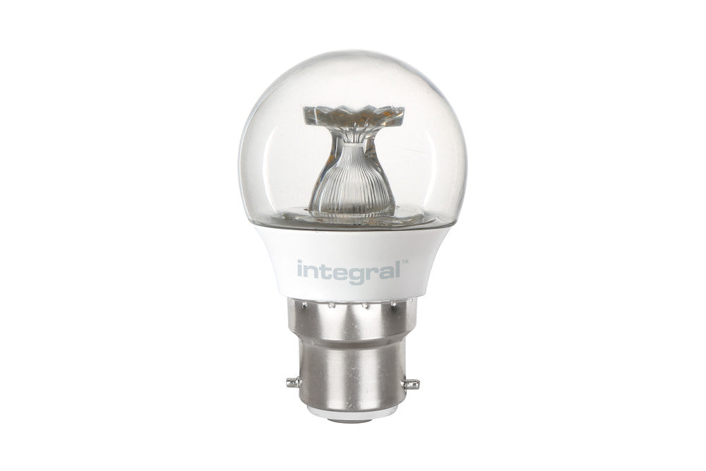 GOLF BALL BULB B22 470LM 4.9W 2700K NON-DIMM 220 BEAM CLEAR INTEGRAL