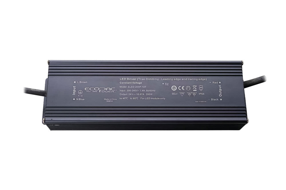 CONSTANT VOLTAGE DRIVER 300W 24VDC IP66 TRIAC DIMMABLE 180-240V INPUT 20W MIN LOAD