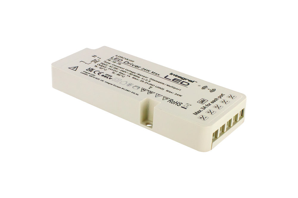 CONSTANT VOLTAGE MULTIPORT (5) DRIVER SENSOR DIMMABLE 24W MAX 24VDC IP20 200-240V INPUT EU PLUG