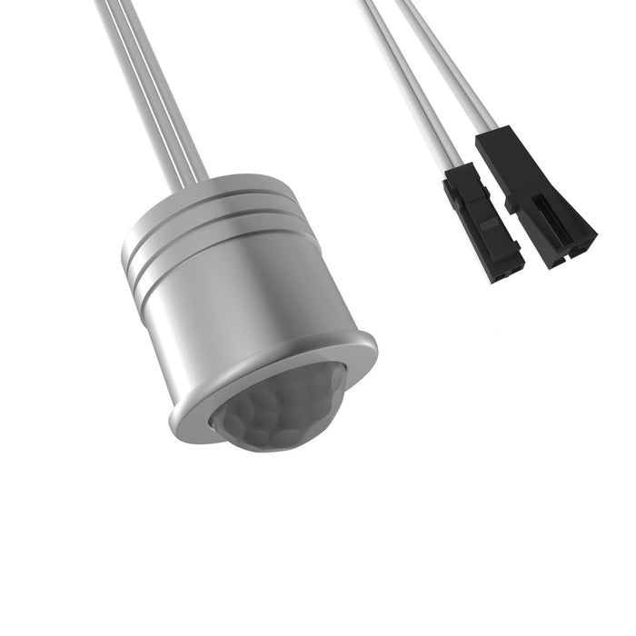 12V CHANNEL SENSOR PIR ON/OFF SURFACE MOUNTED OR RECESSED 14MM CUTOUT WITH 2PIN 2.54MM BLACK CLIP INLINE CONNECTOR FOR STRIP OR LIGHT 1.5M 3A MAX