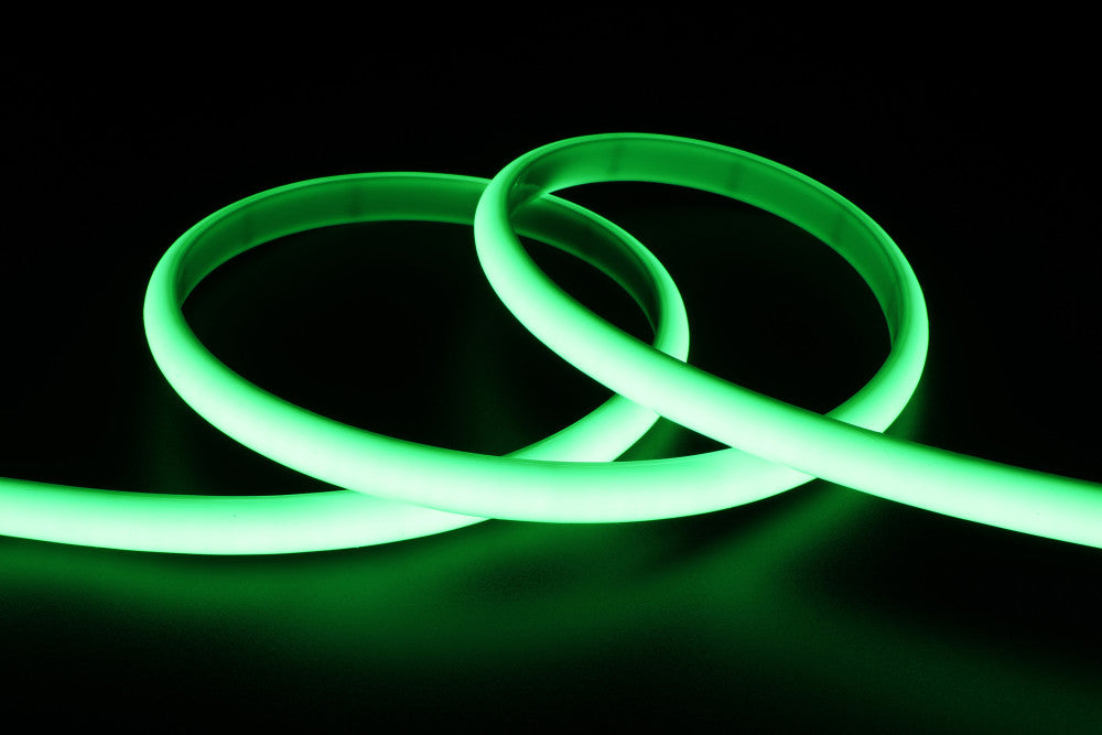 SPOTLESS NEON FLEX LED STRIP IP65 5M GREEN 24V 18W/M 210LED/M 13MM WIDTH 115 BEAM BAG PACK INTEGRAL