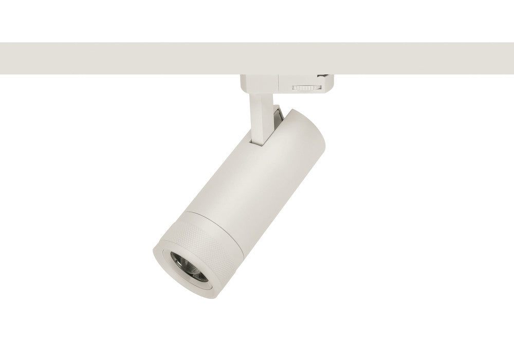 FOCUSPRO 15W WHITE LED SPOT LIGHT NON-DIMMABLE ZOOMABLE BEAM ANGLE 20-55 DEG TRACK MOUNTED 3 CIRCUIT 4000K 164MM CRI90 1050LM 86LM/W 220-240V