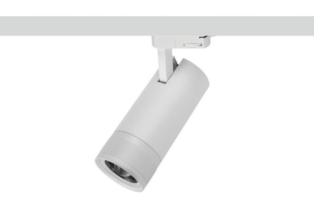 FOCUSPRO 32W WHITE LED SPOT LIGHT NON-DIMMABLE ZOOMABLE BEAM ANGLE 16-42 DEG TRACK MOUNTED 3 CIRCUIT 4000K 182MM CRI90 1958LM 80LM/W 220-240V