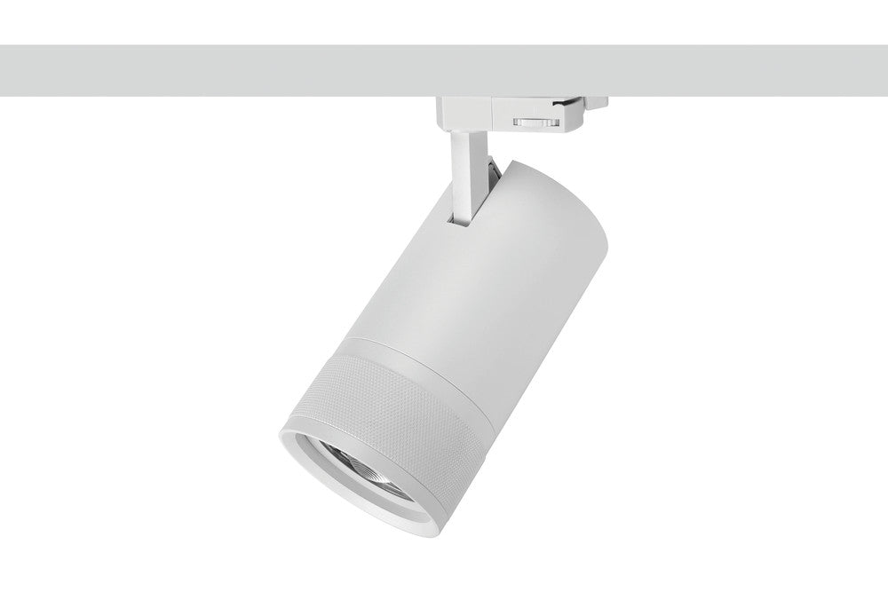 FOCUSPRO 32W WHITE LED SPOT LIGHT NON-DIMMABLE ZOOMABLE BEAM ANGLE 16-42 DEG TRACK MOUNTED 3 CIRCUIT 3000K 182MM CRI90 1958LM 80LM/W 220-240V