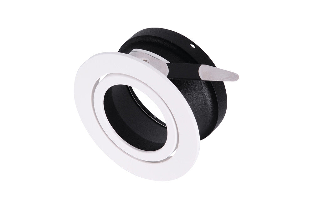 ACCENTPLUS DOWNLIGHT FOR LED GU10 55MM CUTOUT IP20 WHITE 20 DEG TWO SIDES TILTABLE