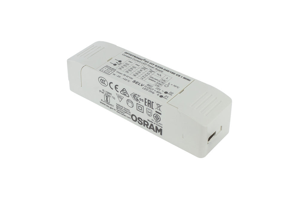 ADJUSTABLE CONSTANT CURRENT DRIVER 3-8W 90-180MA IP20 NON-DIM 30-42V OUTPUT INTEGRAL
