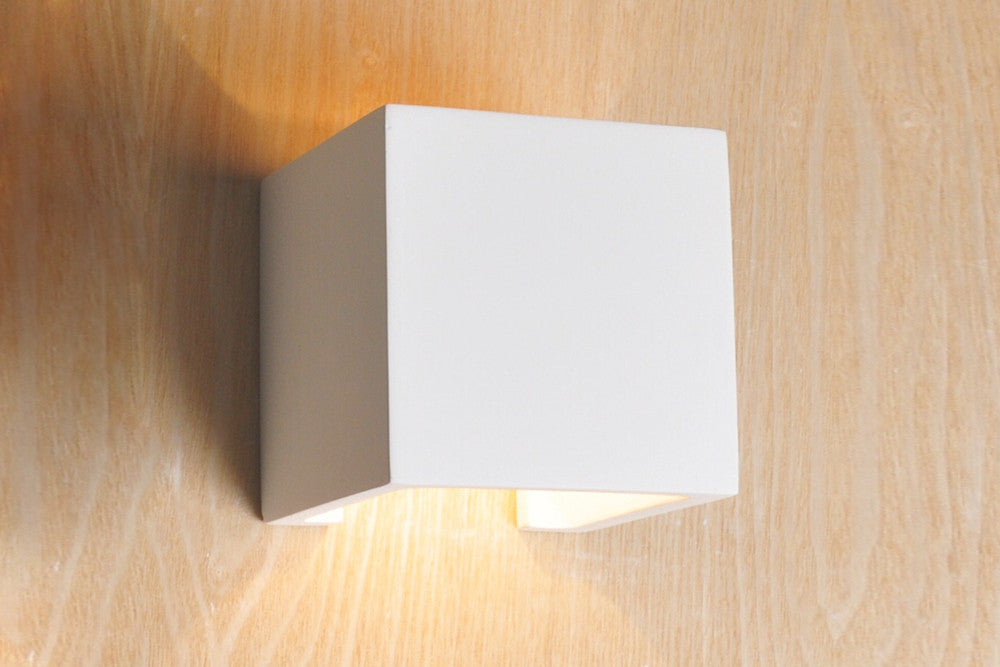INDOOR DECORATIVE PAINTABLE PLASTER KOZANI WALL LIGHT IP20 FOR 1 X G9 MAX 40W WHITE