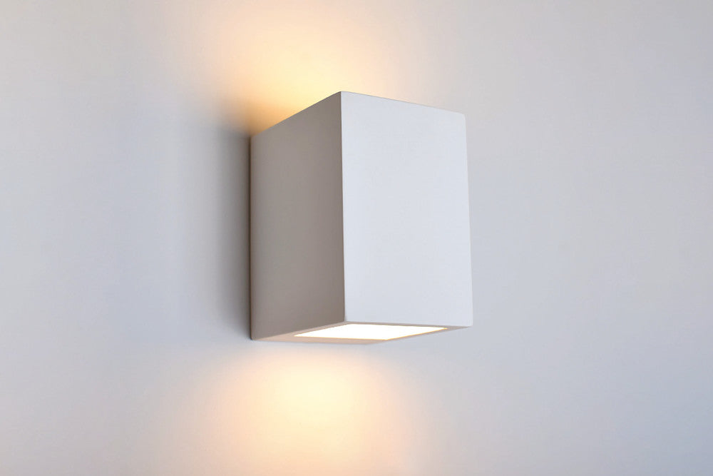 INDOOR DECORATIVE PAINTABLE PLASTER ARTA WALL LIGHT IP20 FOR 1 X G9 MAX 40W WHITE