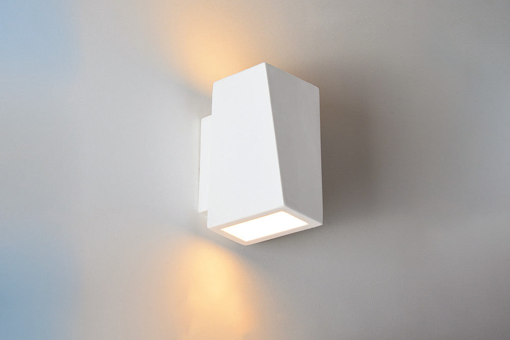 INDOOR DECORATIVE PAINTABLE PLASTER KASTORIA WALL LIGHT IP20 FOR 1 X G9 MAX 40W WHITE