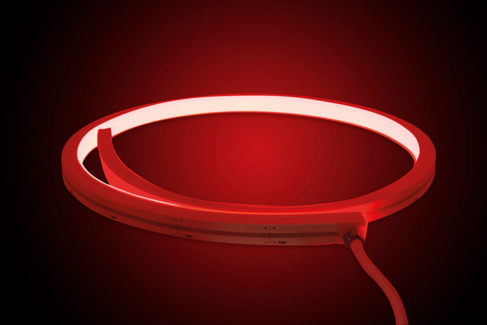 NEON STRIP TOP BEND IP67 10M RED 24V 9.6W/M 120LED/M 120 BEAM BOX PACK
