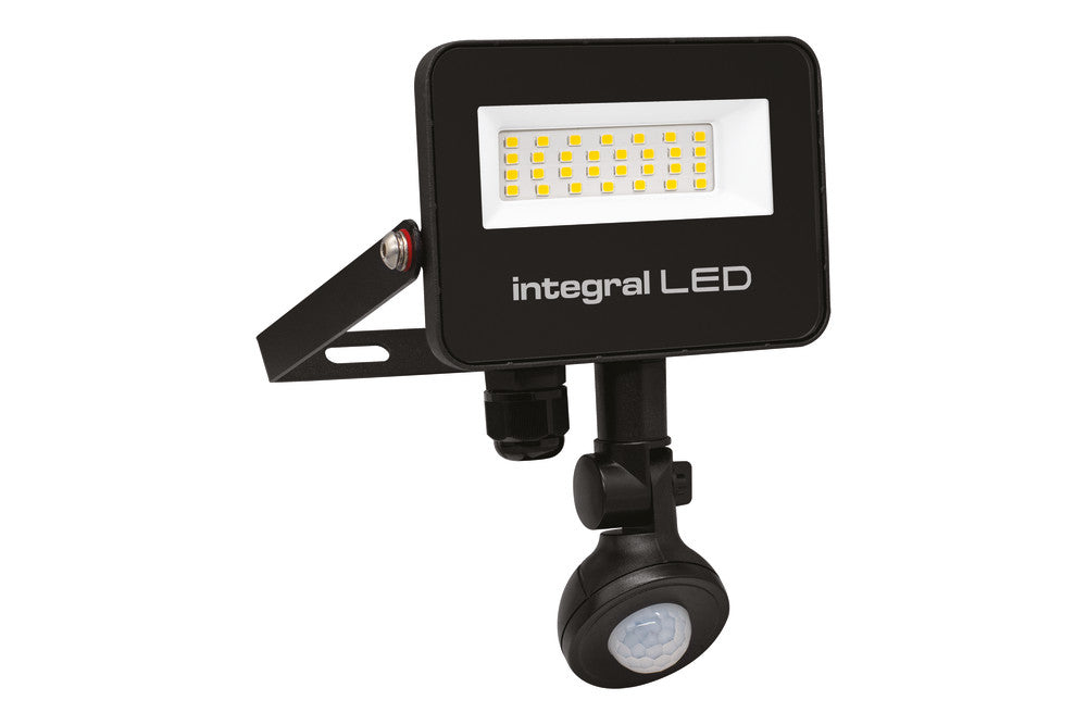 SUPER SLIM 2 FLOODLIGHT IP67 2000LM 20W 4000K PIR 120° NON-DIMM 100LM/W BLACK INTEGRAL