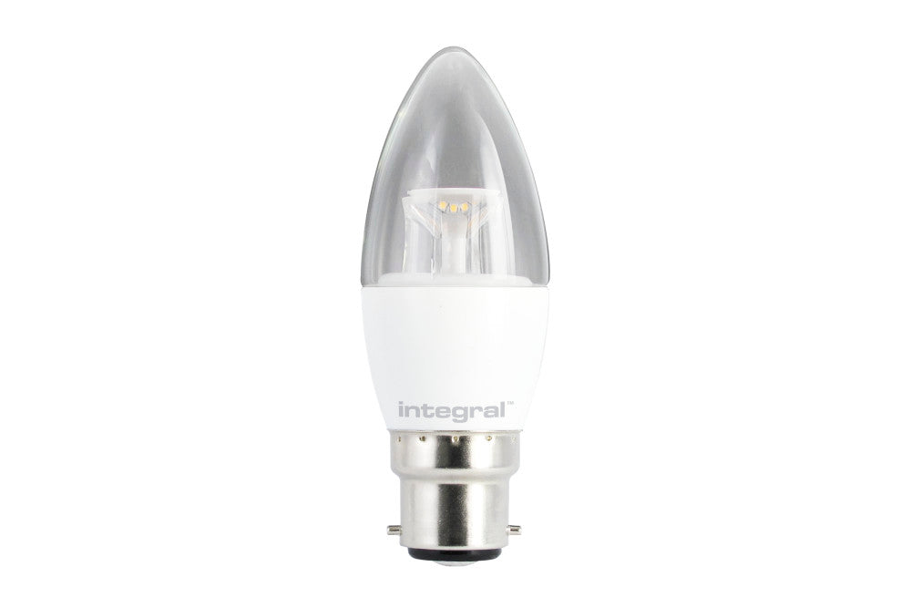 CANDLE BULB B22 500LM 5.6W 5000K DIMMABLE 240 BEAM CLEAR INTEGRAL